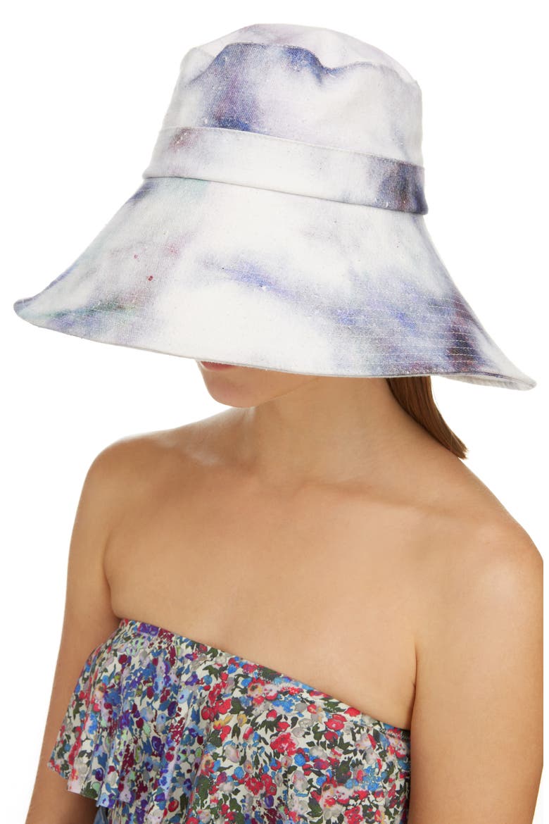 Noliae Slouchy Tie Dye Bucket Hat, Alternate, color, BLUE
