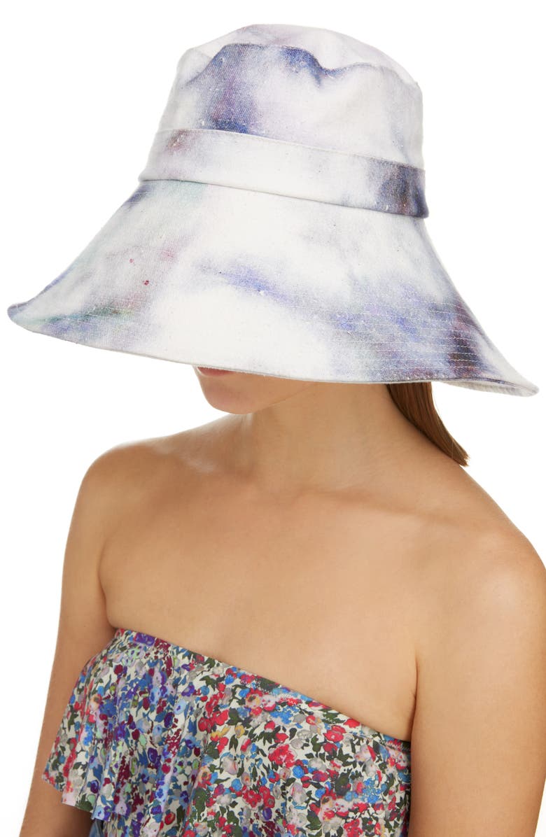 Isabel Marant Noliae Slouchy Tie Dye Bucket Hat, Alternate, color, 