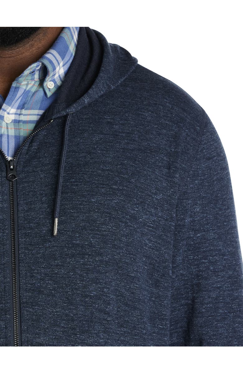 Faherty Big & Tall Double-Knit Zip-Front Hoodie, Alternate, color, 
