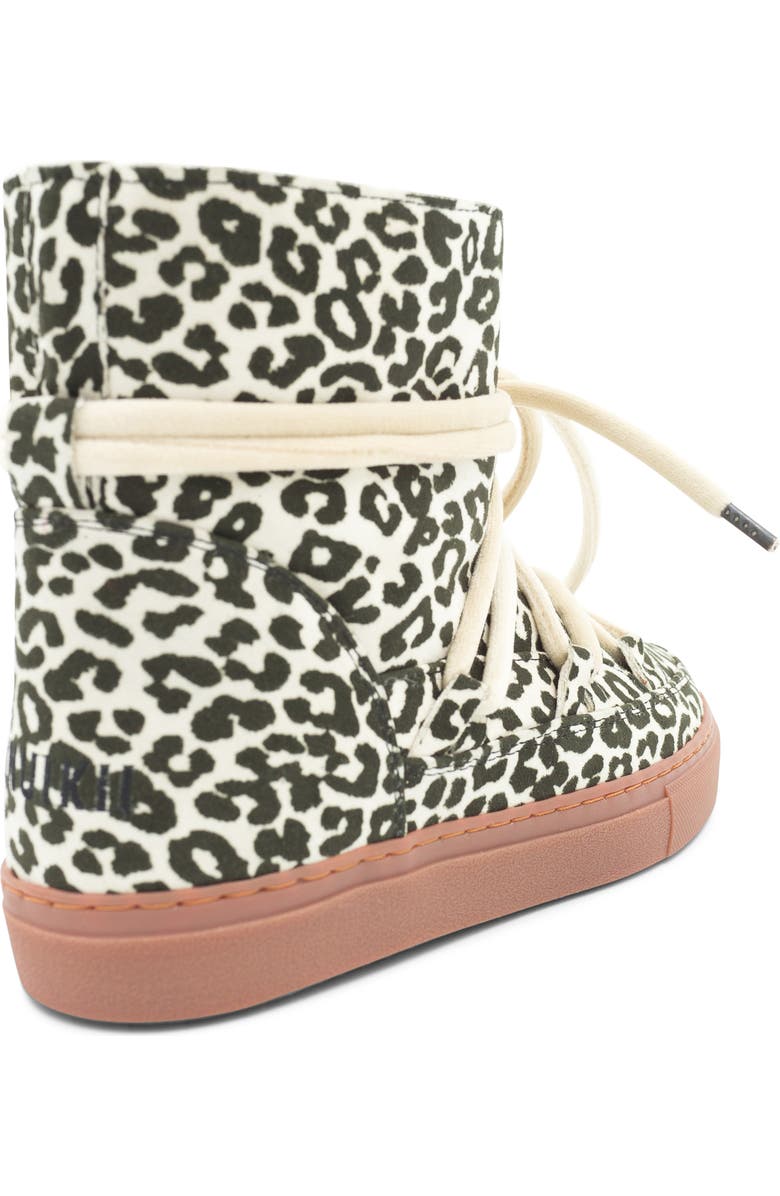 INUIKII Leopard Print Genuine Shearling Sneaker Boot, Alternate, color,