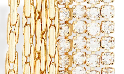 Shop Nordstrom Chain & Crystal Fringe Drop Earrings In Clear- Gold