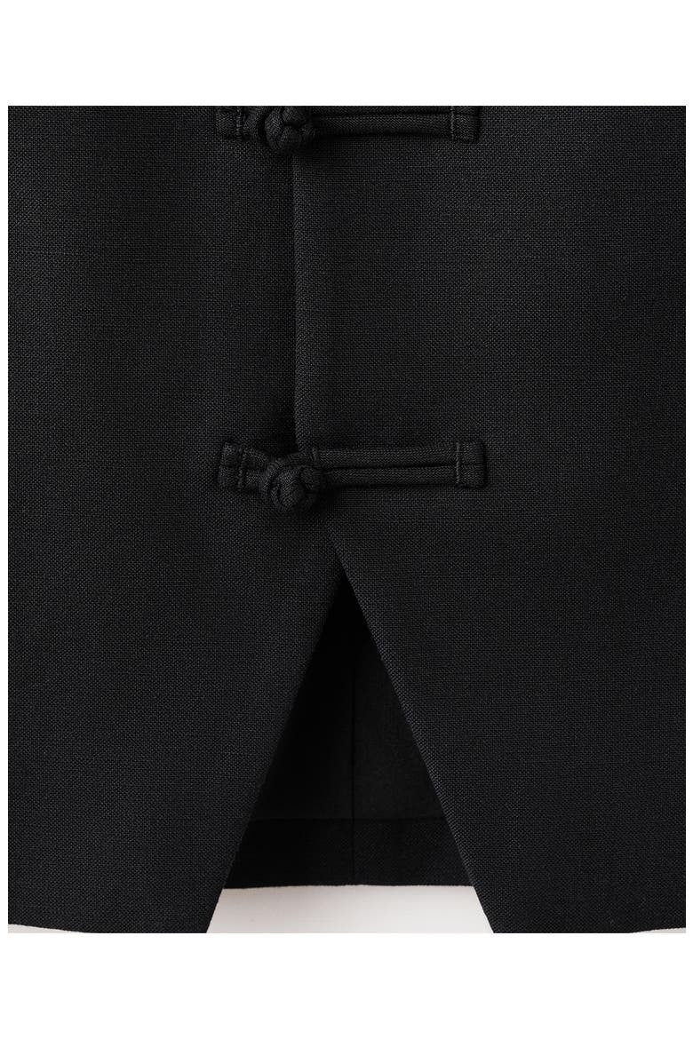 Toggle Closure Vest, Alternate, color, BLACK