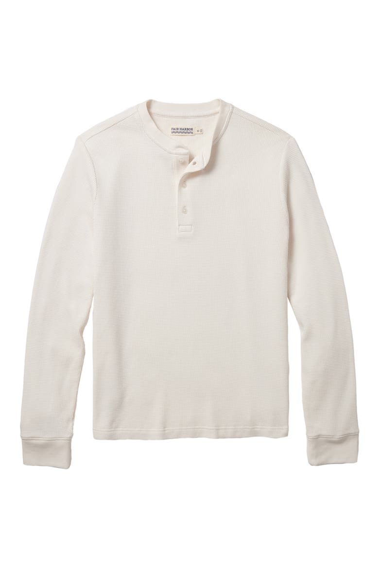 Hudson Organic Cotton Blend Waffle Henley, Alternate, color, SHELL