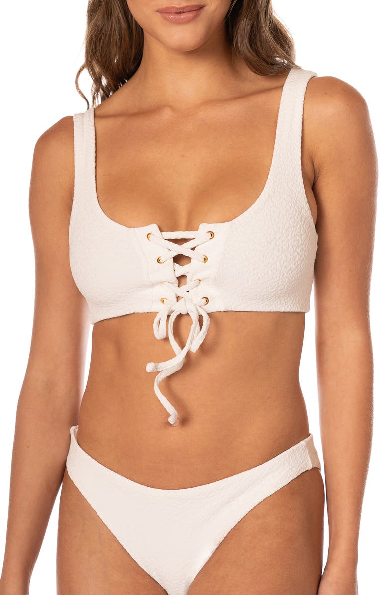 Maaji Coconut Milk Sublimity Reversible Bikini Bottoms, Alternate, color, White