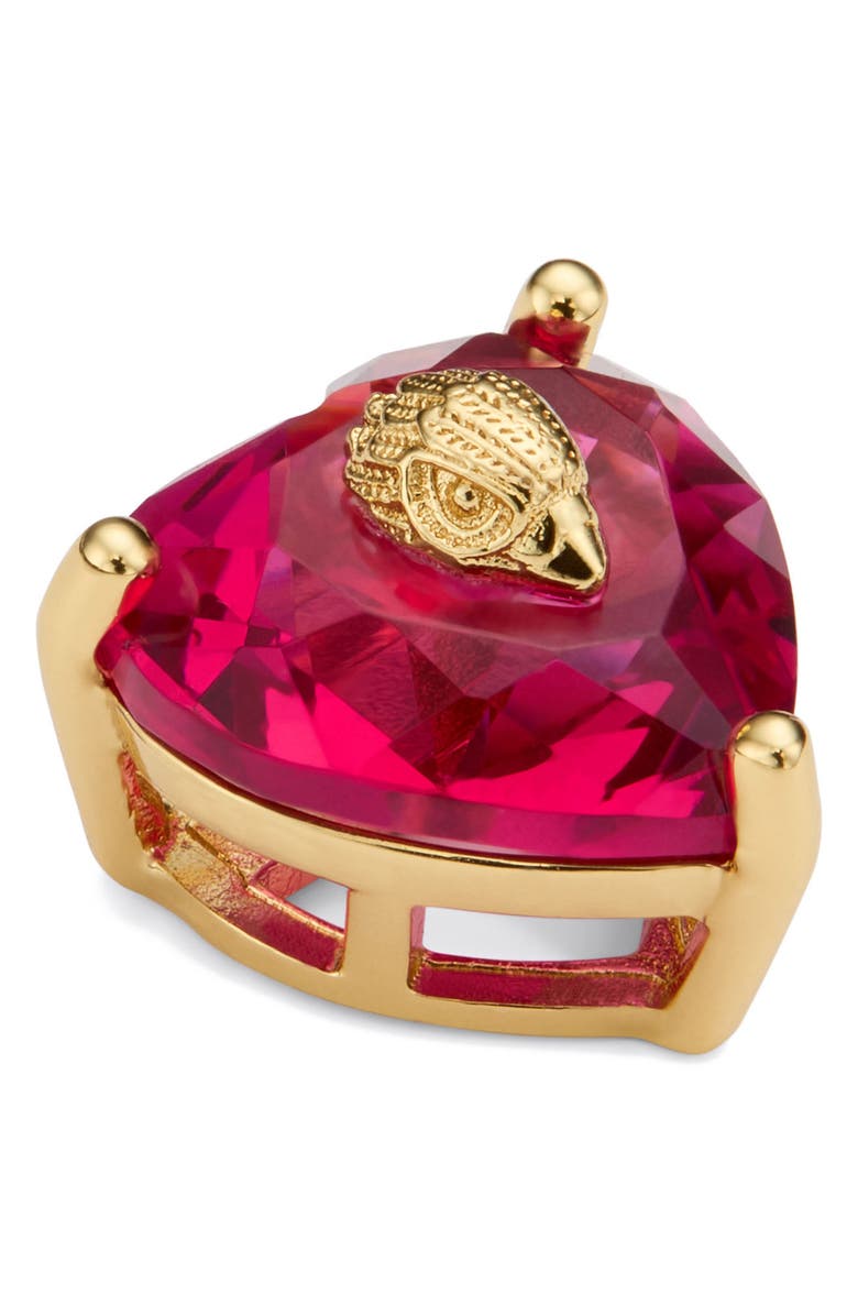 Kurt Geiger London Crystal Heart Stud Earrings, Alternate, color, Gold/ Pink