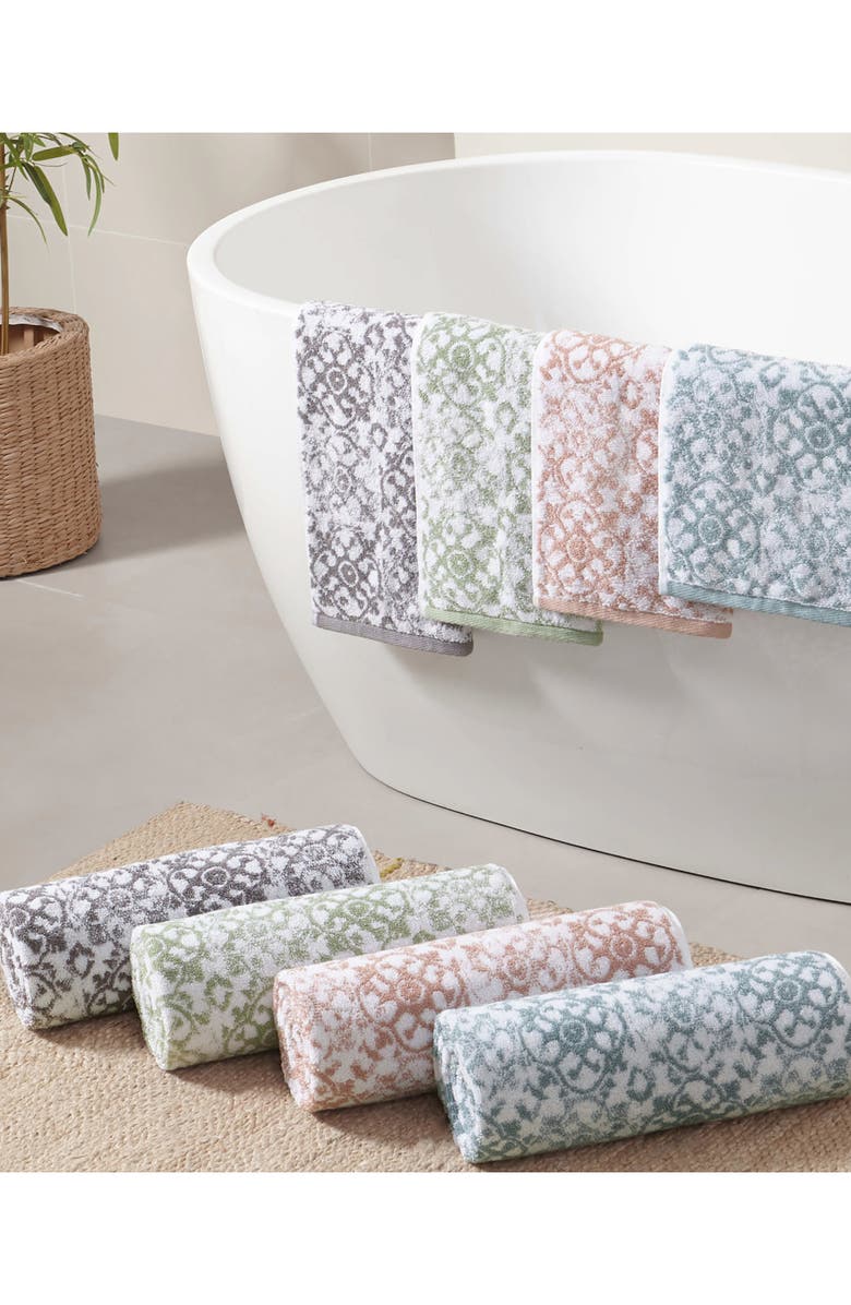 Jessica Simpson Aziza 4-Piece Bath Towel Set, Alternate, color, Rose Smoke