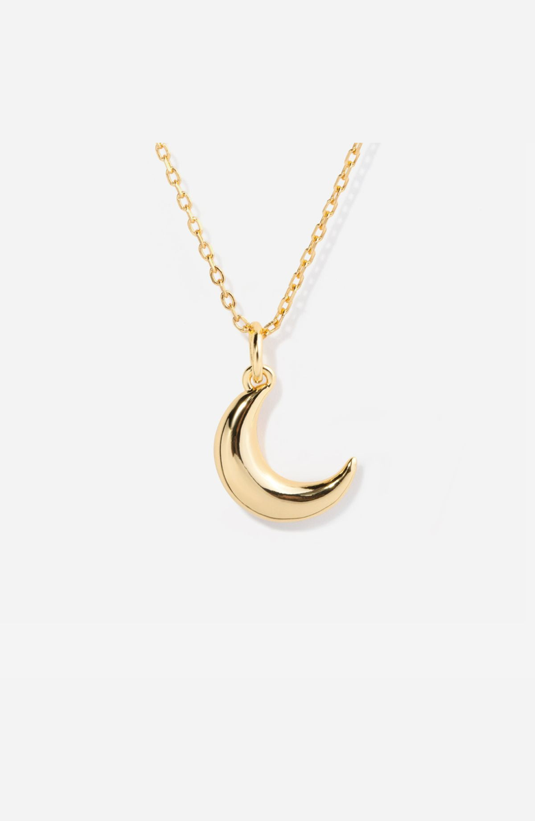 Little Sky Stone Crescent Moon Charm Necklace, Main, color, 