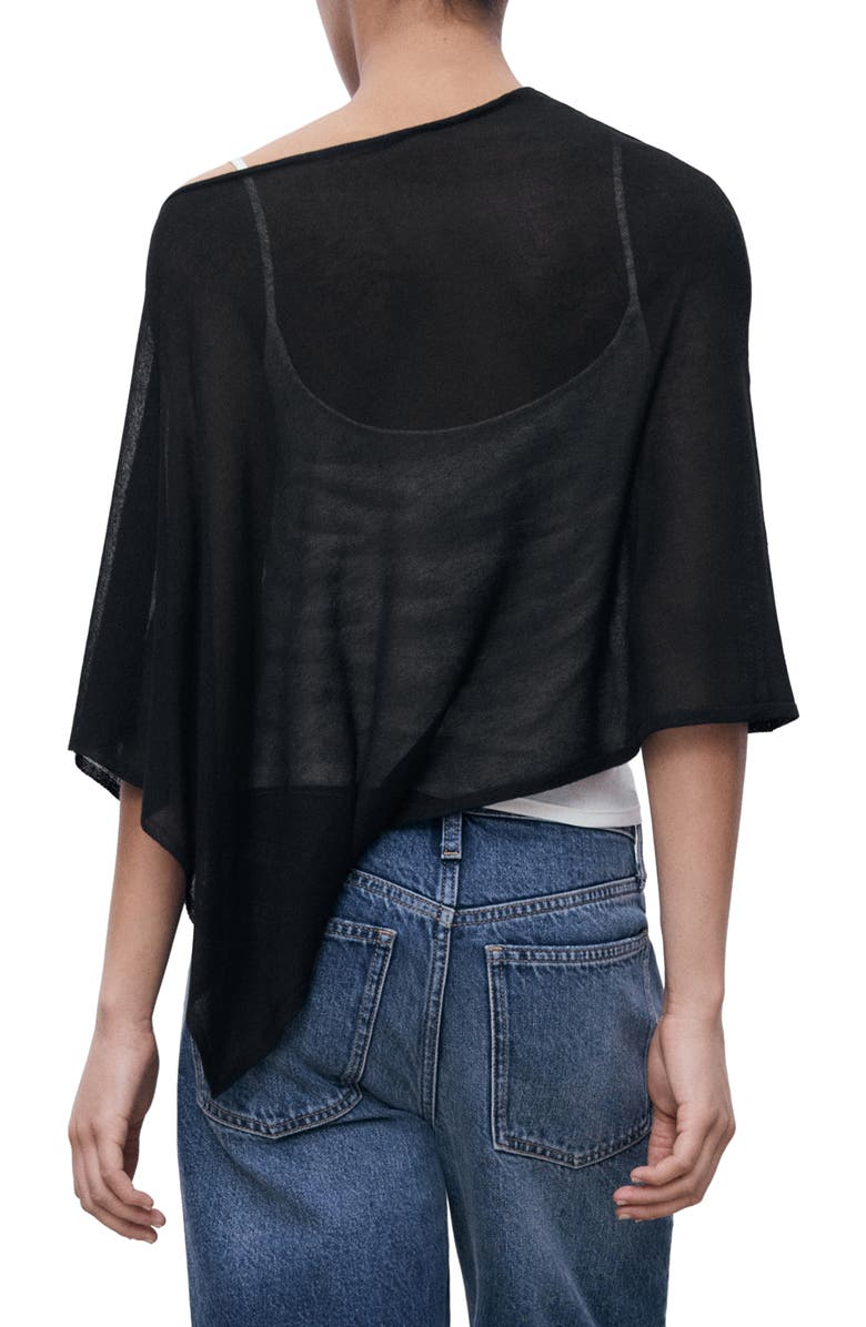 MANGO Asymmetric Knit Cape, Alternate, color, 