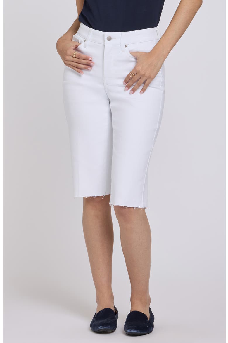 Kristie '80s Denim Bermuda Shorts, Main, color, OPTIC WHITE