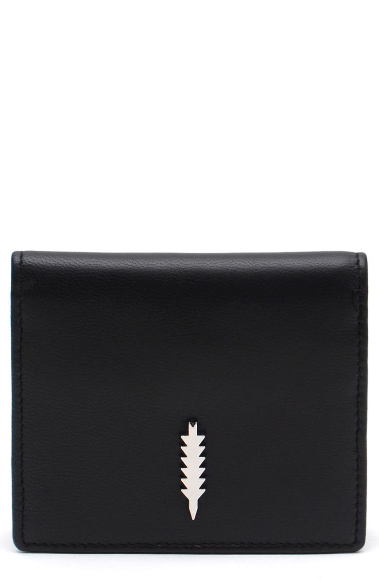 Thacker Cassie Leather Card Wallet, Main, color, Black