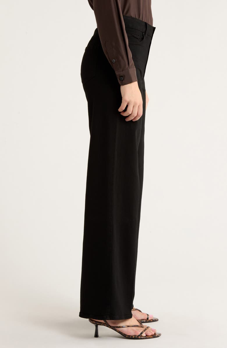 PAIGE Anessa High Waist Wide Leg Jeans, Alternate, color, Black Shadow