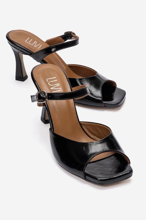 Urael Leather Stiletto Strap Sandal