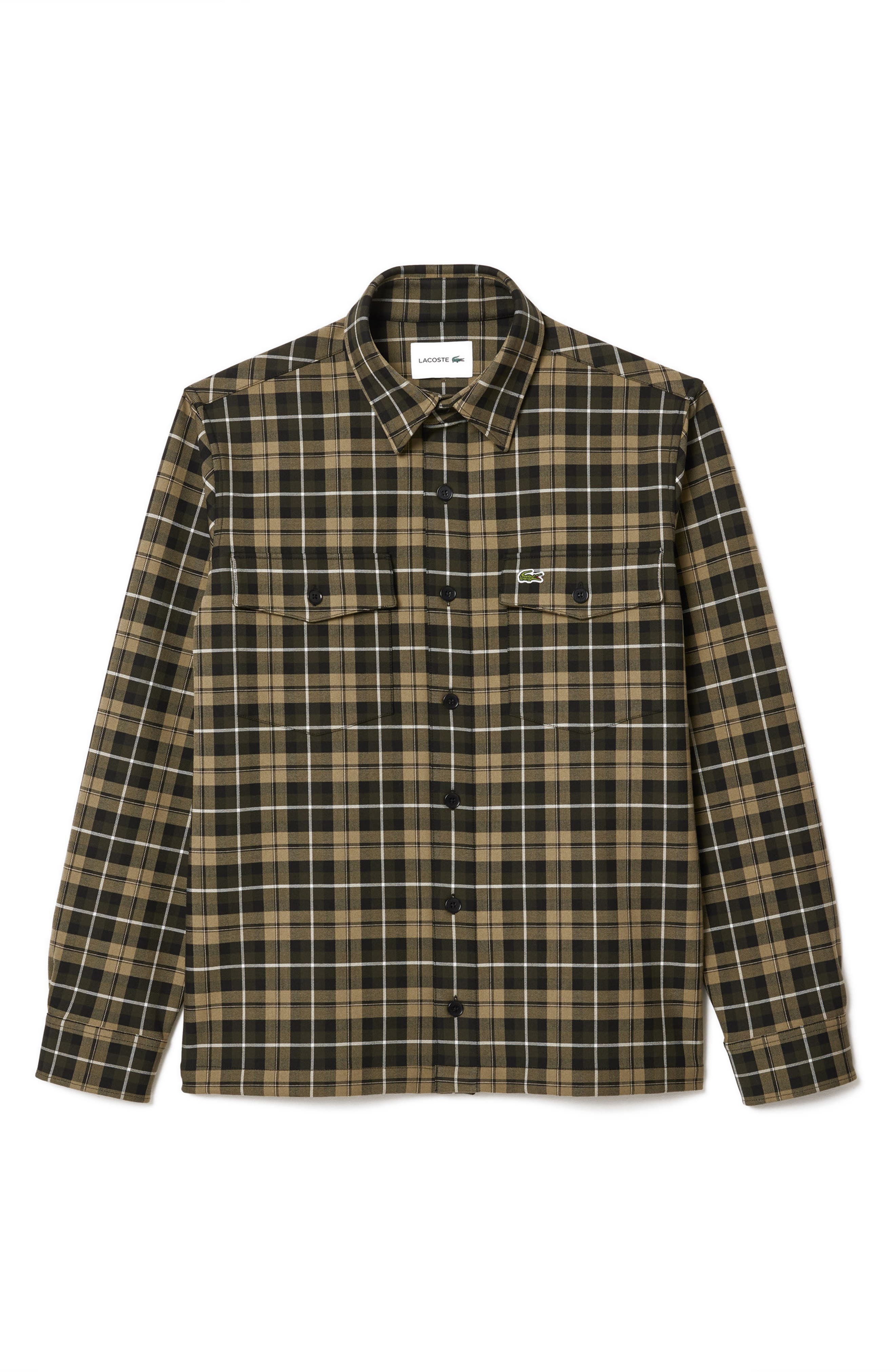 lacoste flannel shirt