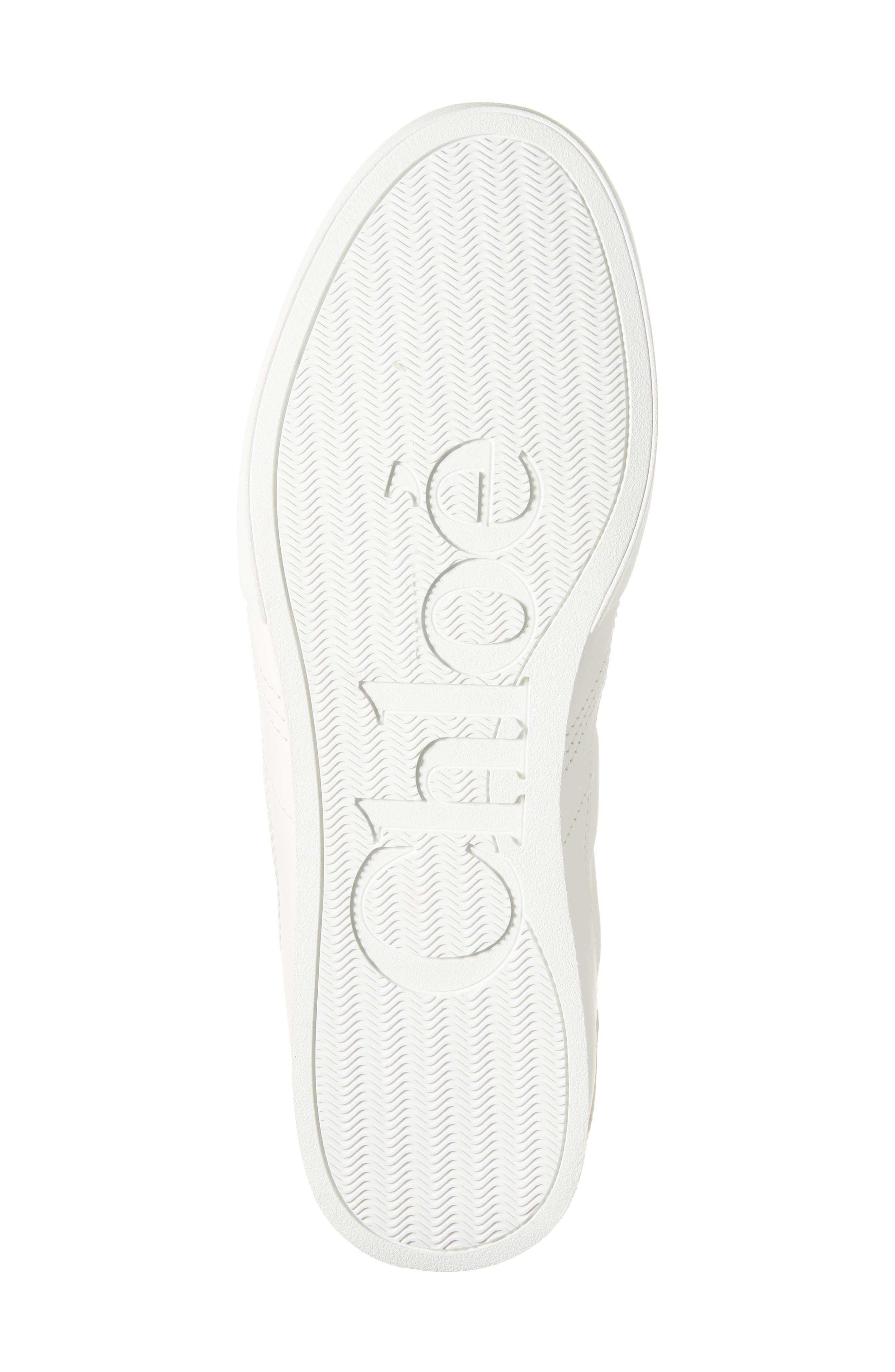 Chloé Kick Leather Sneaker, Alternate, color, White