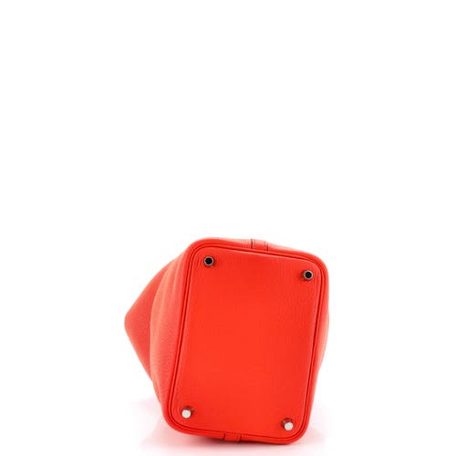 Pre-owned Hermes Hermes Picotin Lock Bag Clemence Pm In Orange