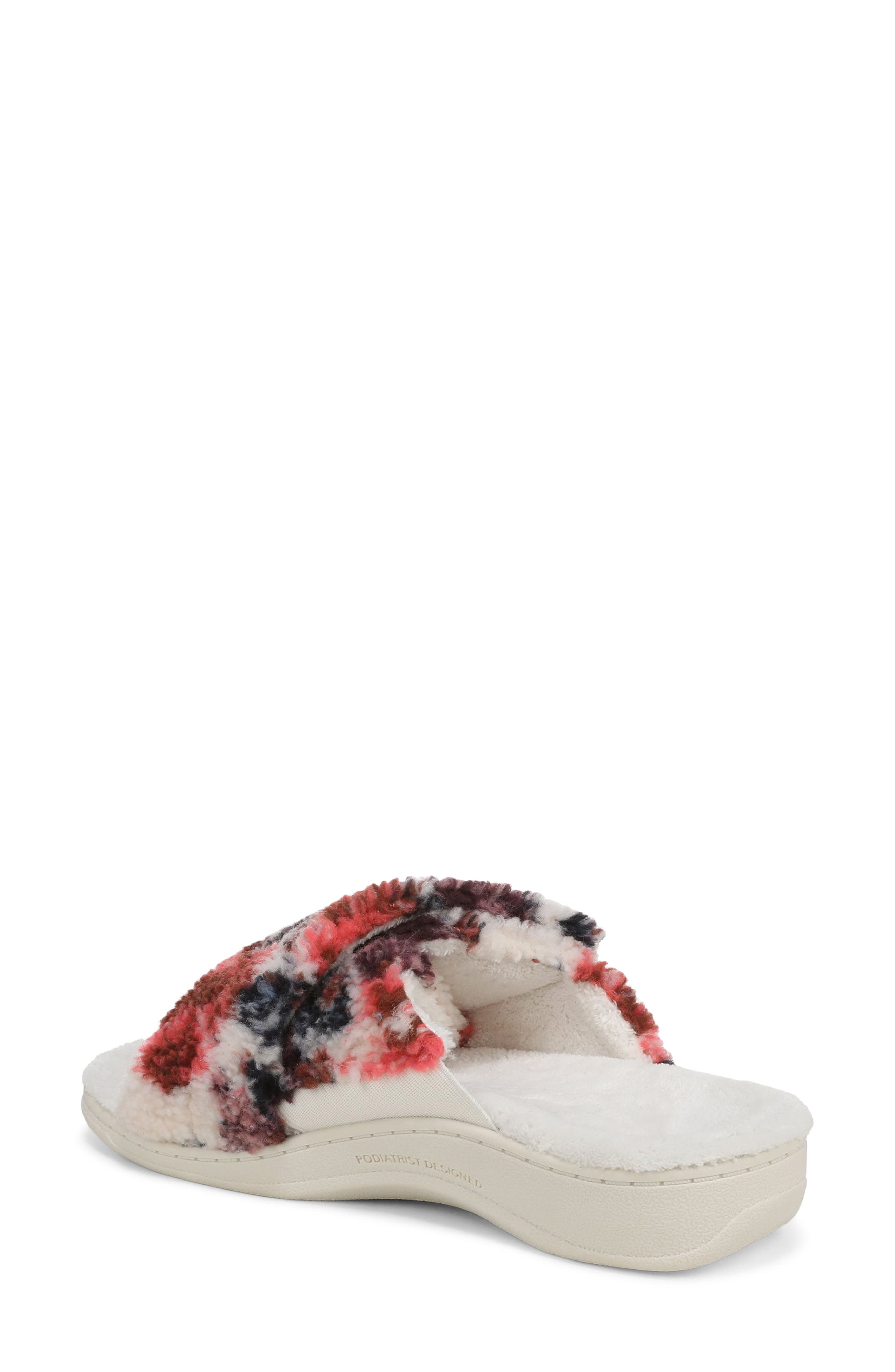 Relax II Slide Slipper, Alternate, color, IVORY FLORAL