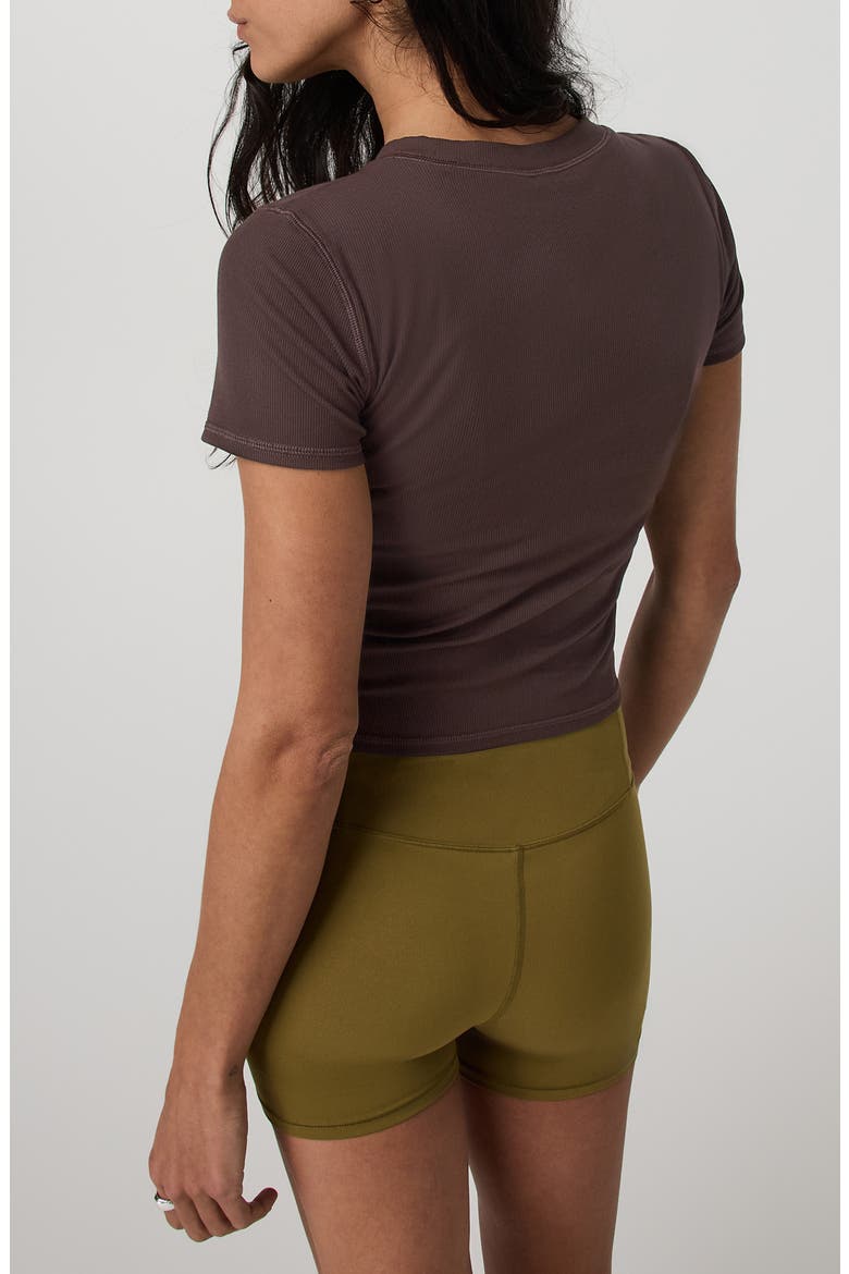 Pose Fitted Tee, Alternate, color, FRENCH ROAST