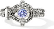 John Hardy Icon Sterling Silver Tanzanite & Diamond Ring