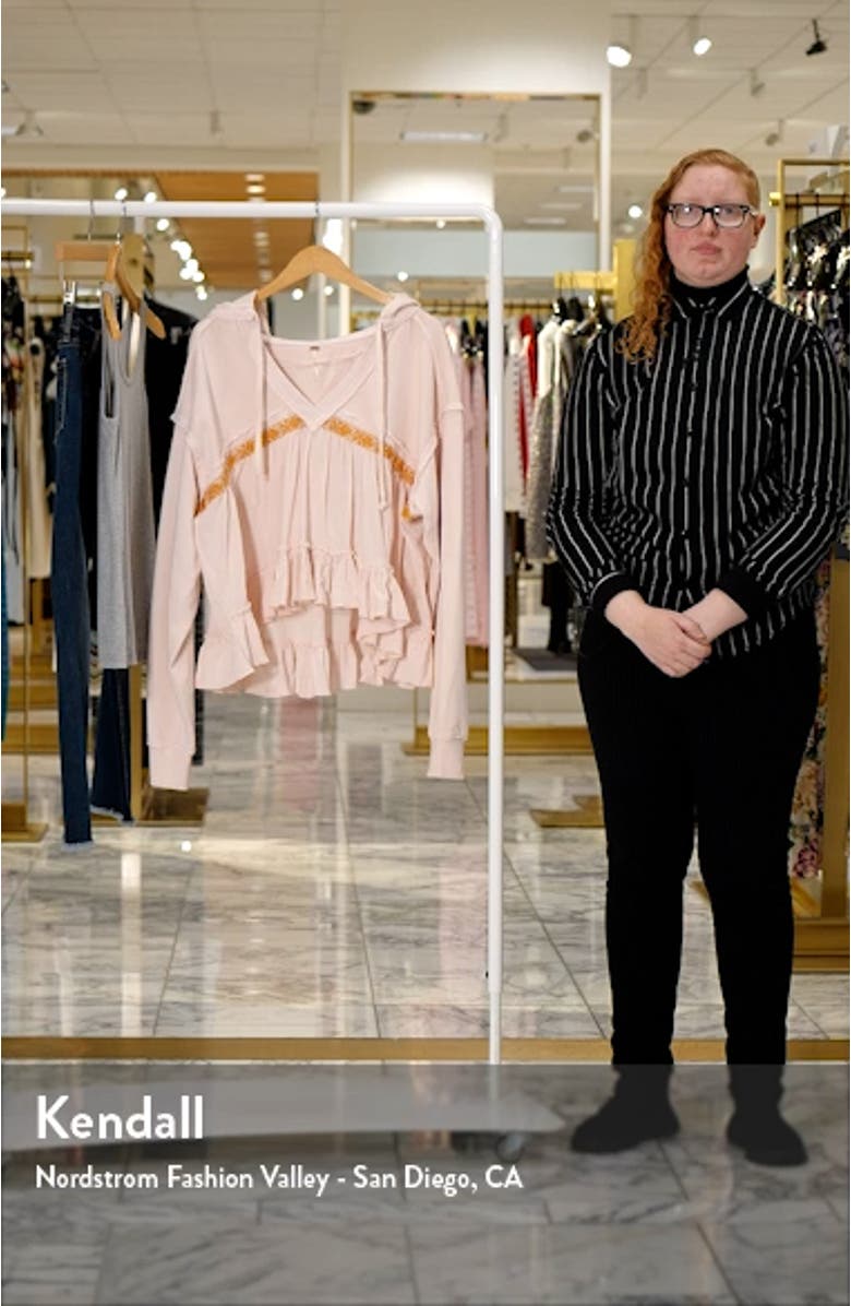 Harry Mix Media Ruffle Cotton Hoodie, sales video thumbnail