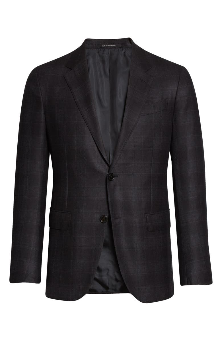 ZEGNA Glen Plaid Wool Sport Coat, Alternate, color, 