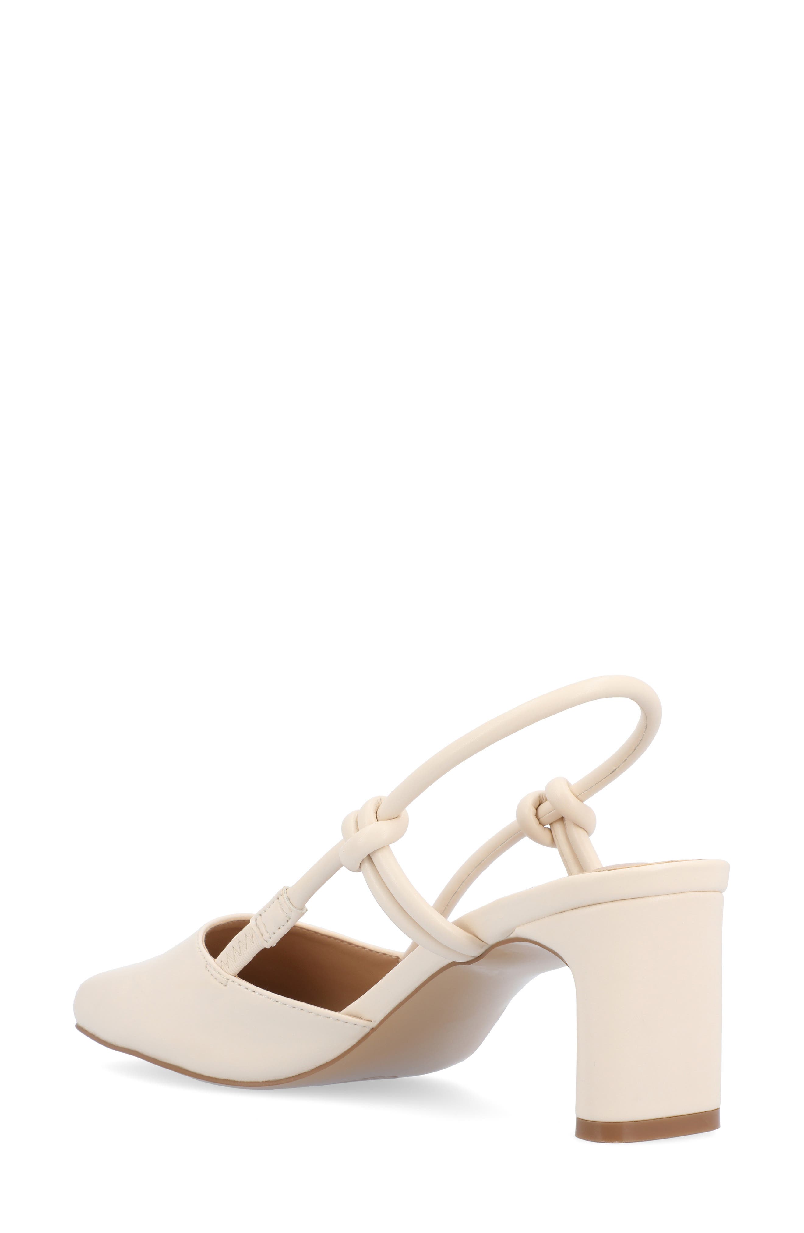Journee Collection Margeene Slingback Pump, Alternate, color, Off White