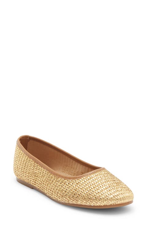 Merlot Woven Metallic Flat (Women)