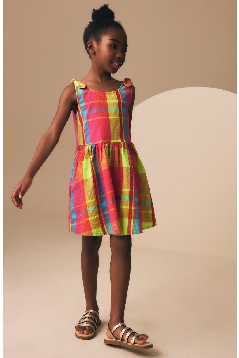 Kids' Rainbow Check Romper, Alternate, color, MULTI
