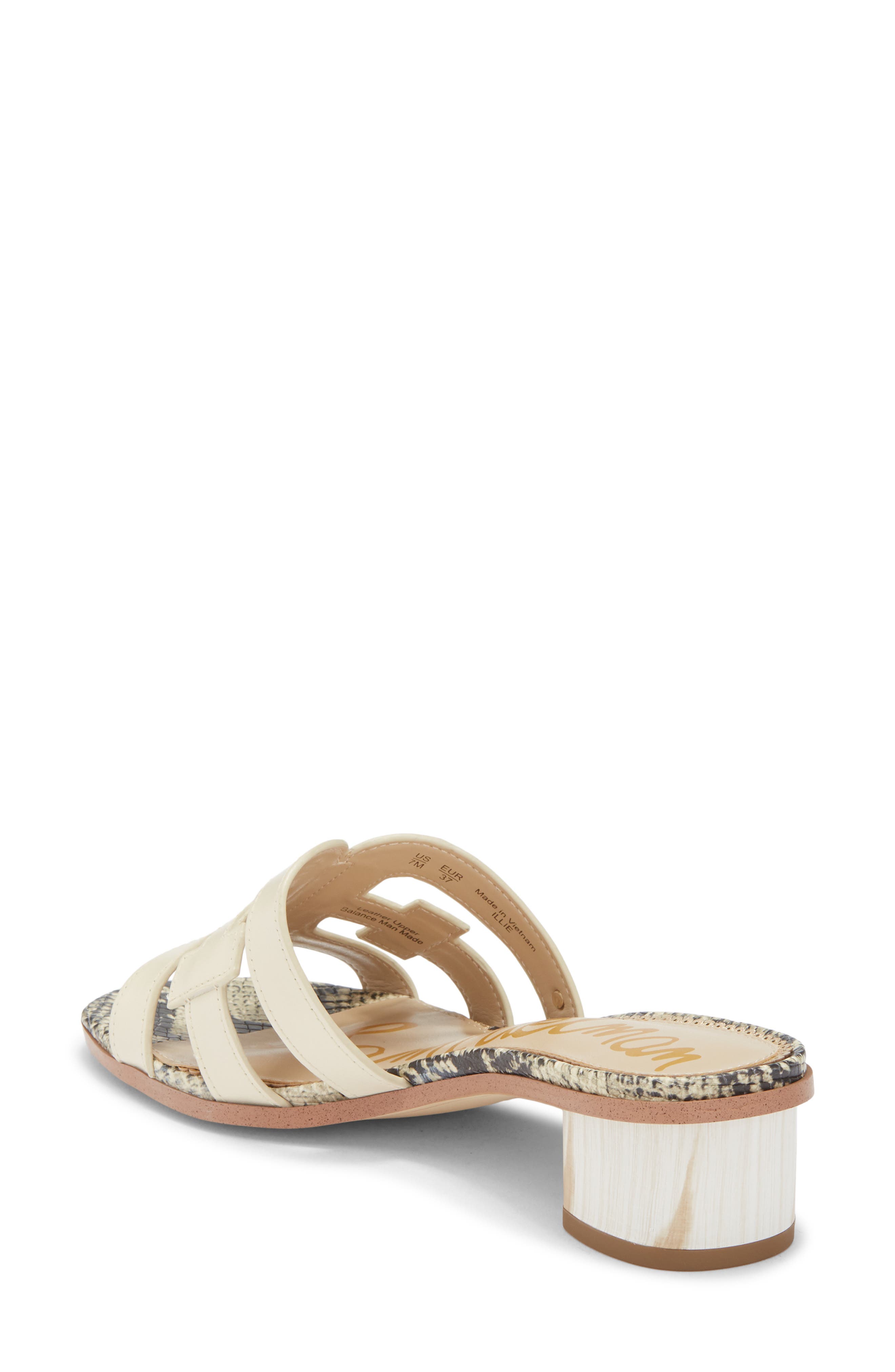 Sam Edelman Illie Block Heel Slide Sandal, Alternate, color, Ivory