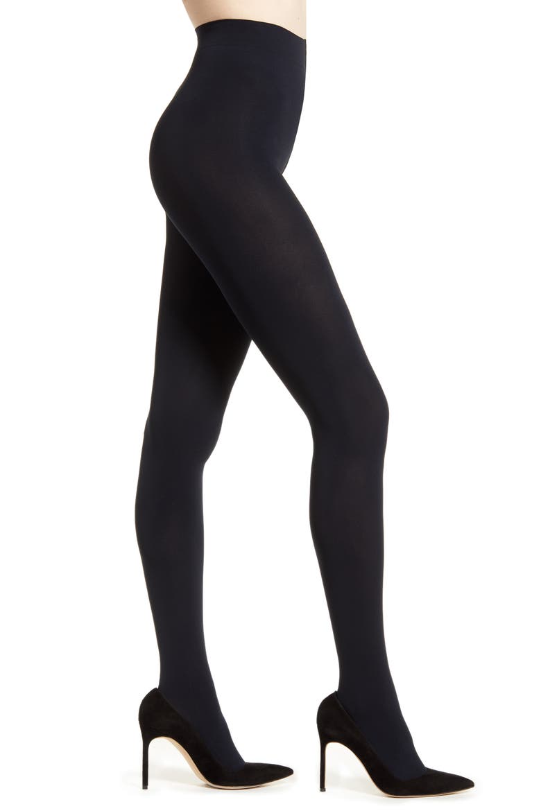 Pure Matte 100 Opaque Tights, Main, color, 6179 MARINE