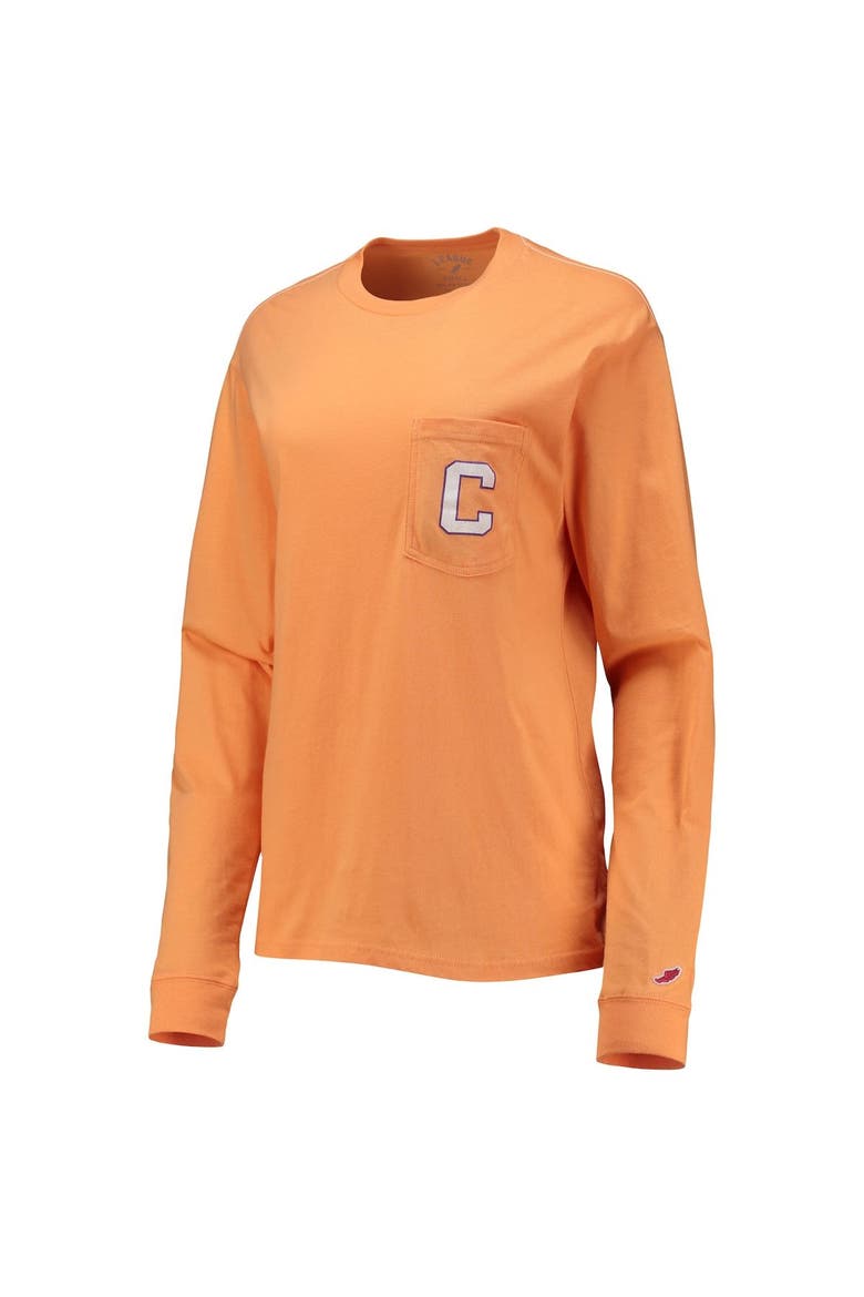 Women's League Collegiate Wear Orange Clemson Tigers Pocket Oversized Long Sleeve T-Shirt, Alternate, color, Orange