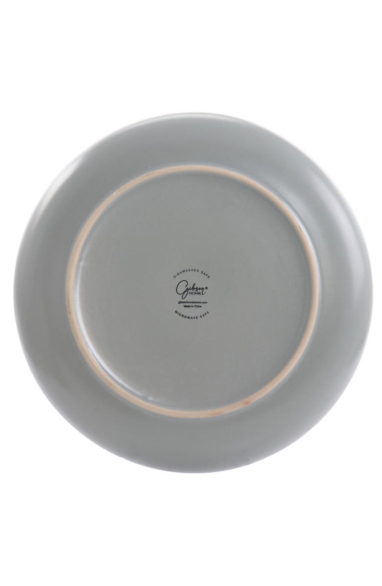 Gibson Home Rockaway 2 Piece 10.5 Inch Round Stoneware Dinner Plate Set, Alternate, color, Grey