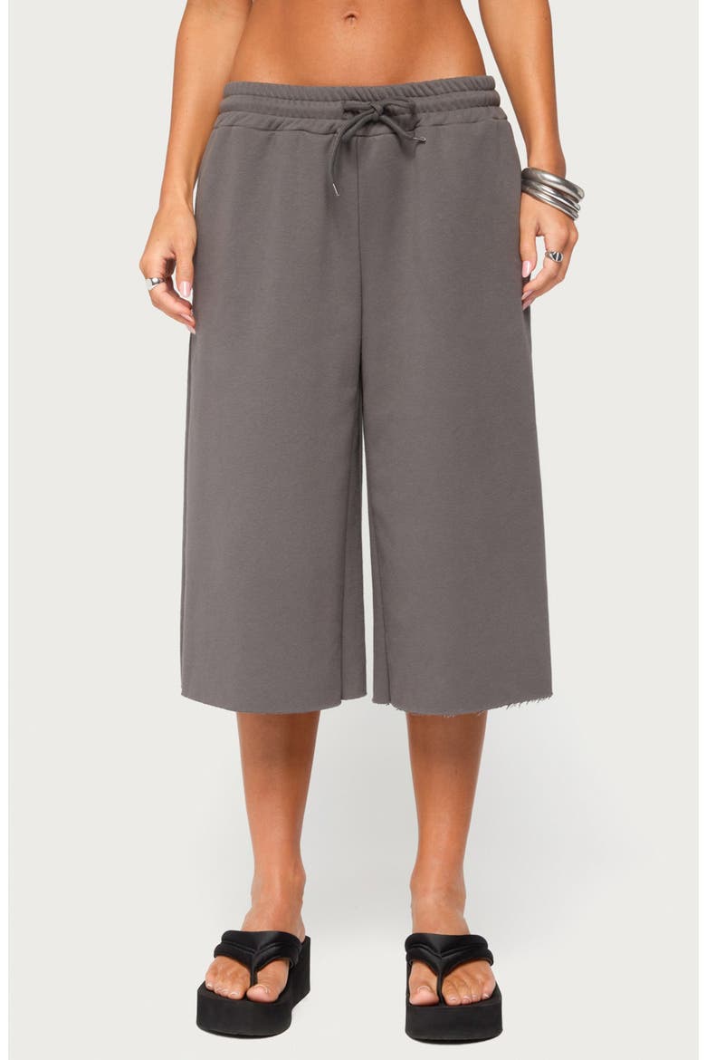 Amika Oversized Bermuda Shorts, Main, color, DARK-GRAY