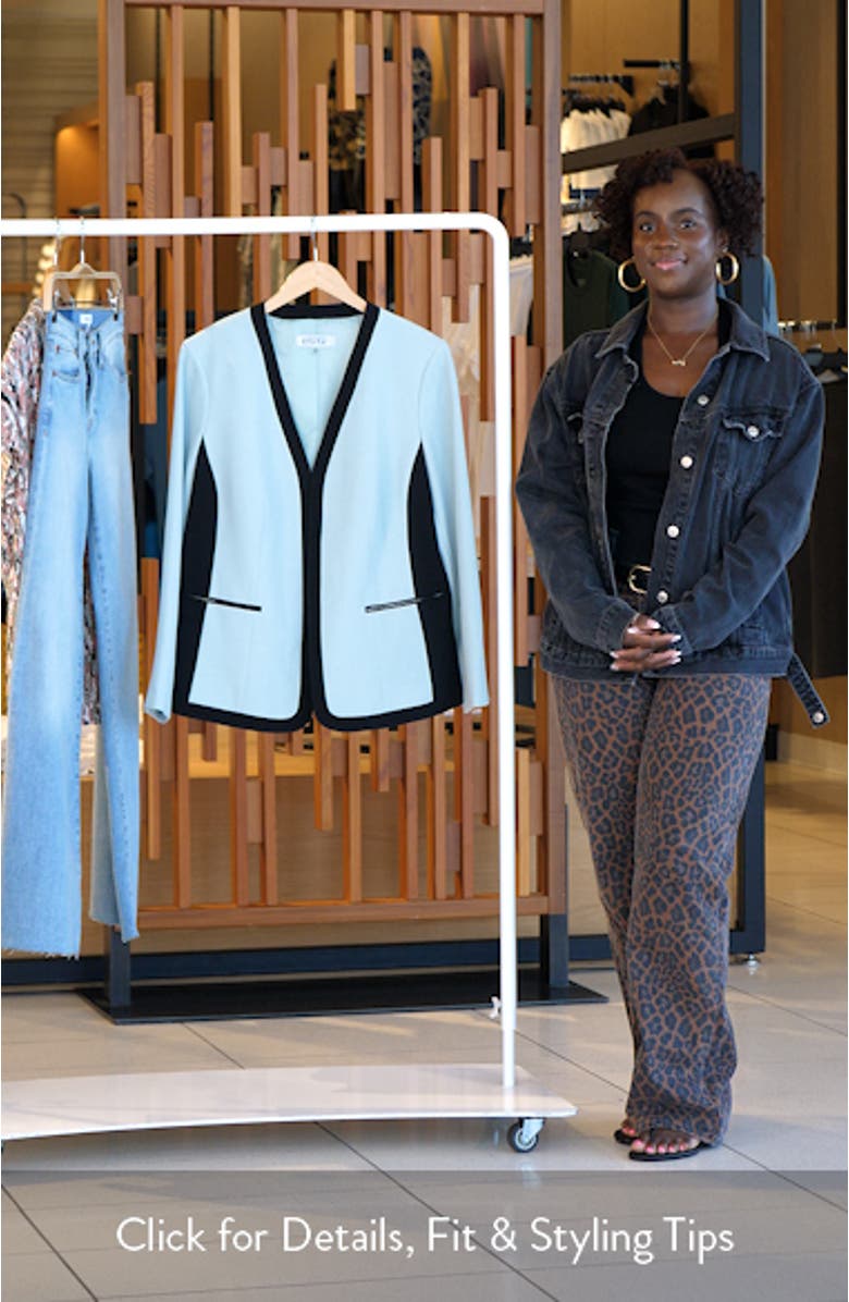 Contrast Trim Tweed Jacket, sales video thumbnail