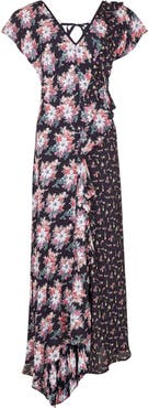 Topshop Splice D-Ring Floral Maxi Dress