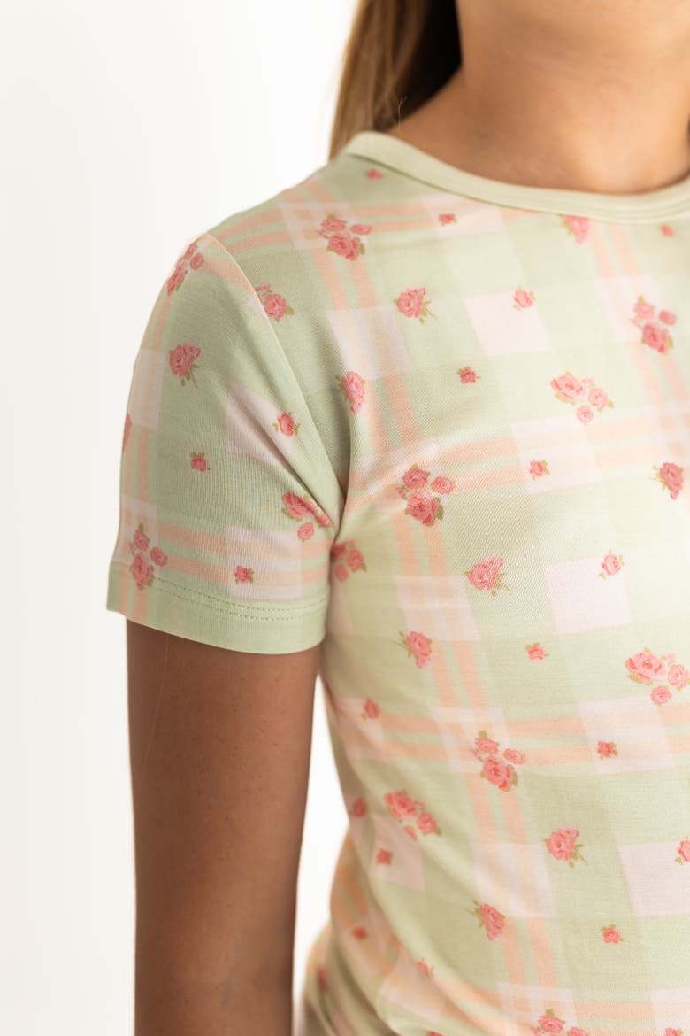 Sophie Two Piece Short Sleep Set, Alternate, color, Green Floral