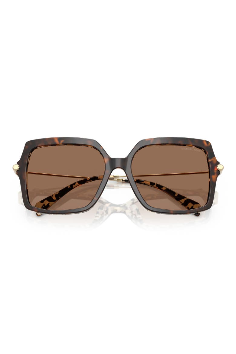 55mm Square Sunglasses, Alternate, color, DARK / CREAM TORTOISE / BROWN