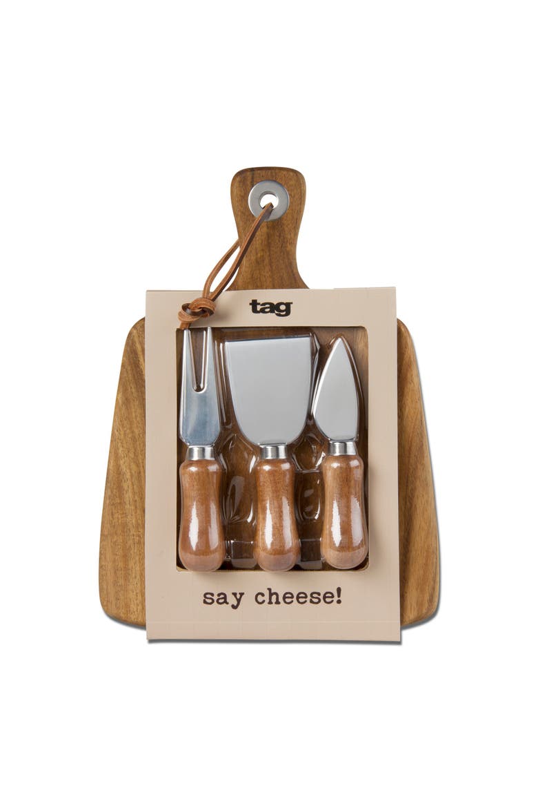 Paddle Board and Cheese Utensil Set Natural Serving Boards, Main, color, Beige