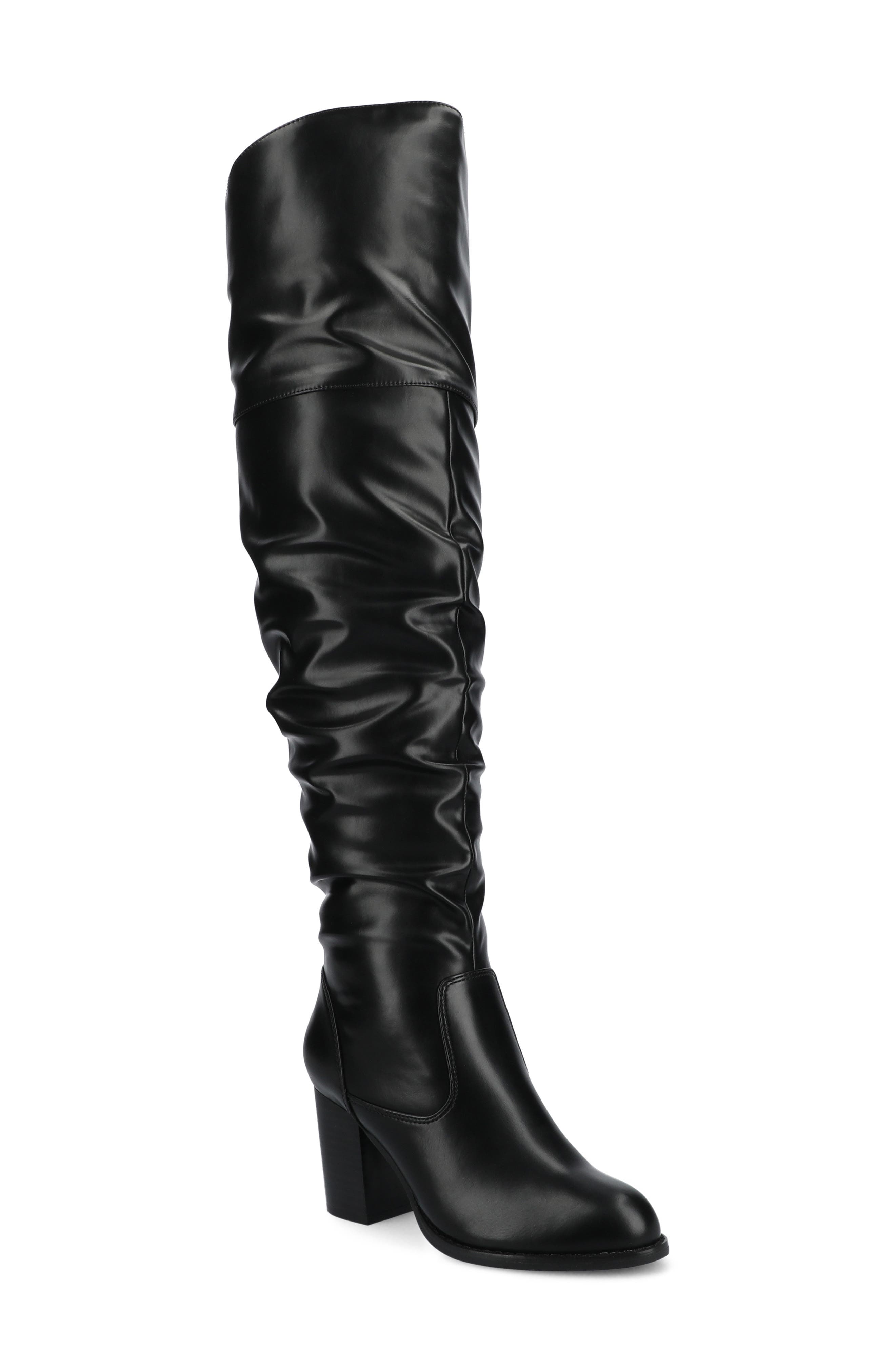 Journee Collection Kaison Wide Calf Ruched Tall Boot - Wide Calf