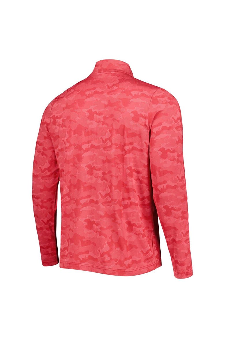 Men's Antigua Red Arizona Cardinals Brigade Throwback Quarter-Zip Top, Alternate, color, Red