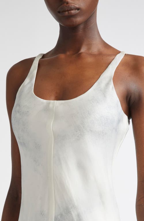 Grace Ling Bias Cut Silk Organza Dress In Ash