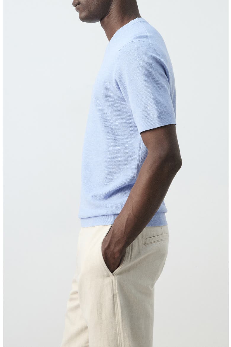 Fine Knit T-Shirt, Alternate, color, SKY BLUE
