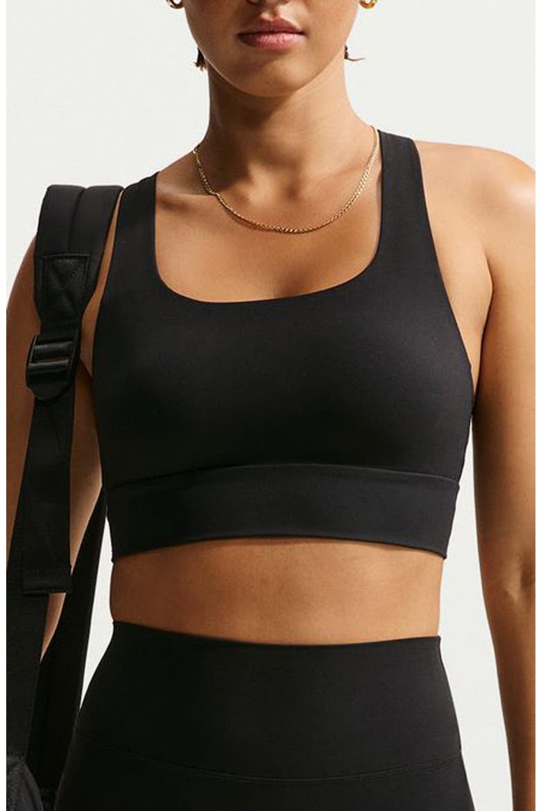 Zenvy Light-Support Sports Bra, Main, color, 010 BLACK/COL GY