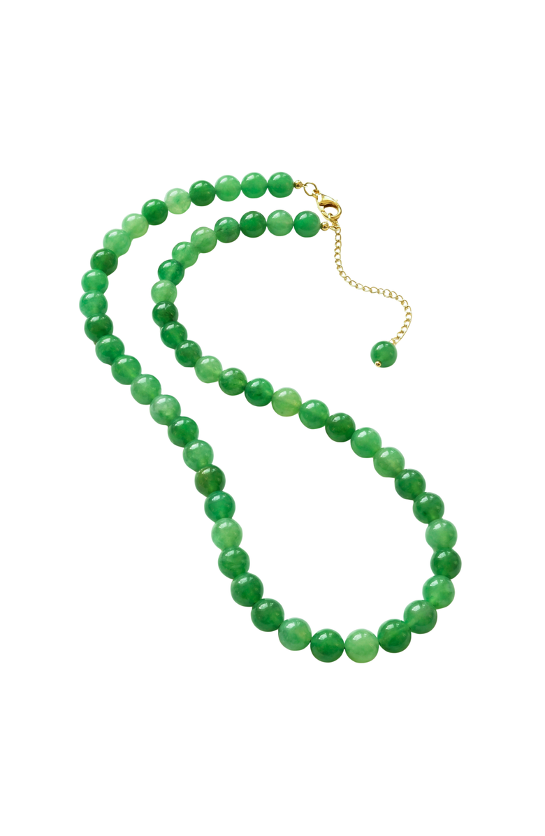 seree Lime Green jade beaded necklace, Alternate, color, Green