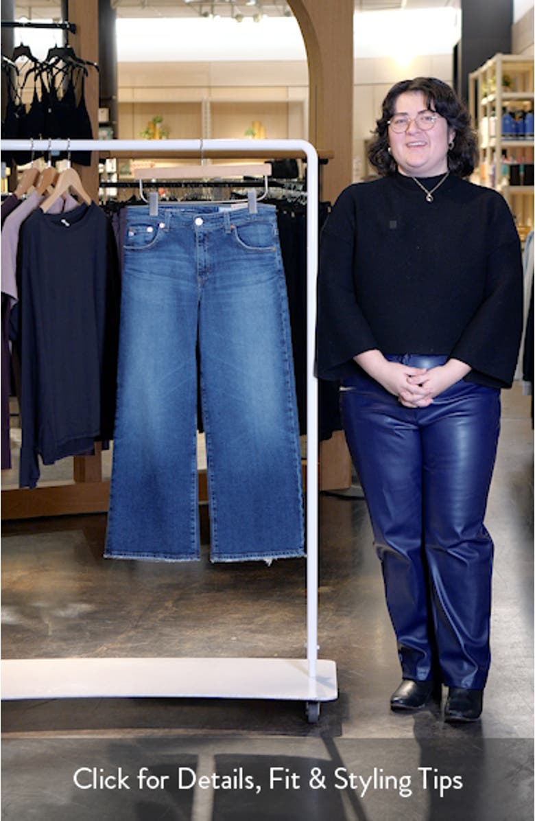 Saige Mid Rise Ankle Wide Leg Jeans, sales video thumbnail