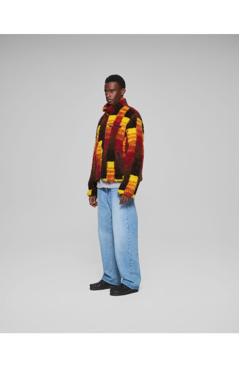 vowels Jacquarded Fleece Jacket, Alternate, color, 