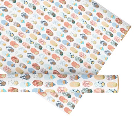 Eight Sheets Two-Sided "Babies" Heavyweight Gift Wrap