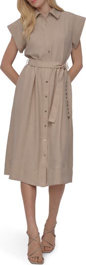 Tie Waist Shirtdress