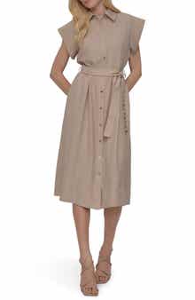 DKNY Tie Waist Shirtdress