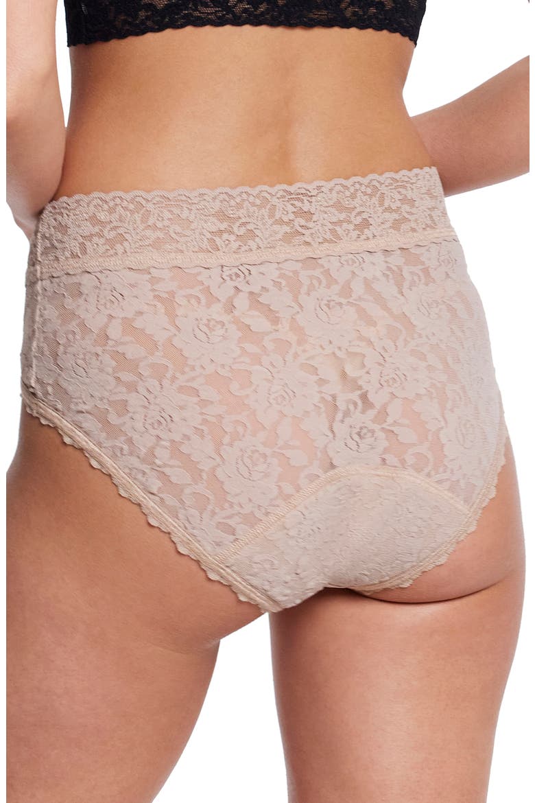 x Saalt Signature Lace® Leakproof French Briefs, Alternate, color, CHAI