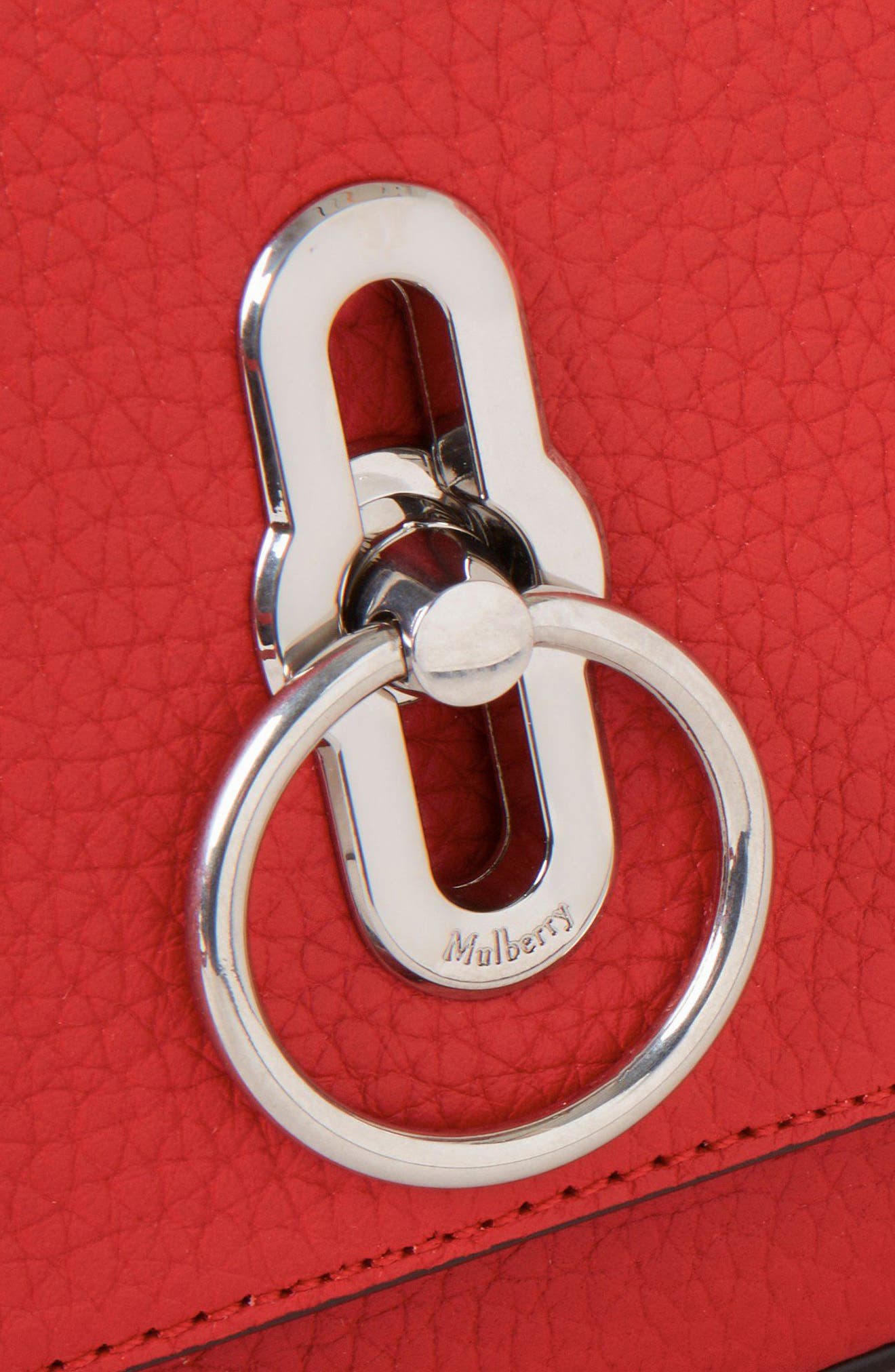 Mulberry Small Amberly Grained Leather Satchel, Alternate, color, 